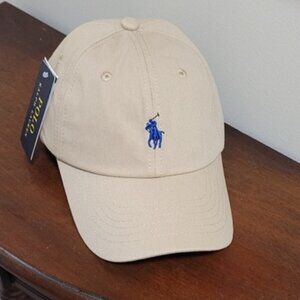 Ralph Lauren The Iconic Cotton Chino Tan Khaki Baseball Cap